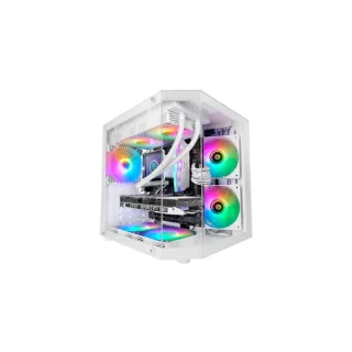 Mars Gaming MC-3TLITE Minitorre Ultracompacta - Ventilador de 120mm FRGB Integrado - Triple Cristal Templado - Soporte MicroATX/Mini-ITX - 4 Ranuras de Expansion - 337x276x342mm - Color Blan