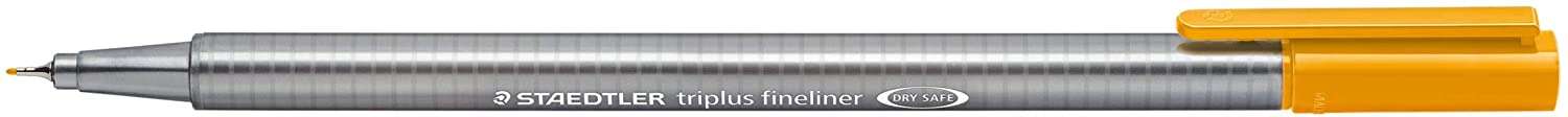 Staedtler Triplus Fineliner 334 Rotulador de Punta Fina - Trazo de 0.3mm - Tinta Base de Agua - Color Ocre Dorado · Pack de 10 uds.