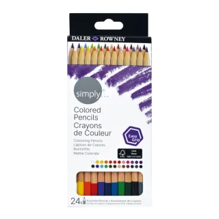 Daler Rowney Simply Pack de 24 Lapices Colores - Colores Surtidos
