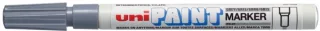 Uni-ball PX-21 Paint Marker - Marcador de Pintura - Punta Acrilica de Bala 0.8-1.2mm - Permanente en Todas las Superficies - Resistente a Luz y Agua - Cuerpo de Aluminio - Color Gris · Pack