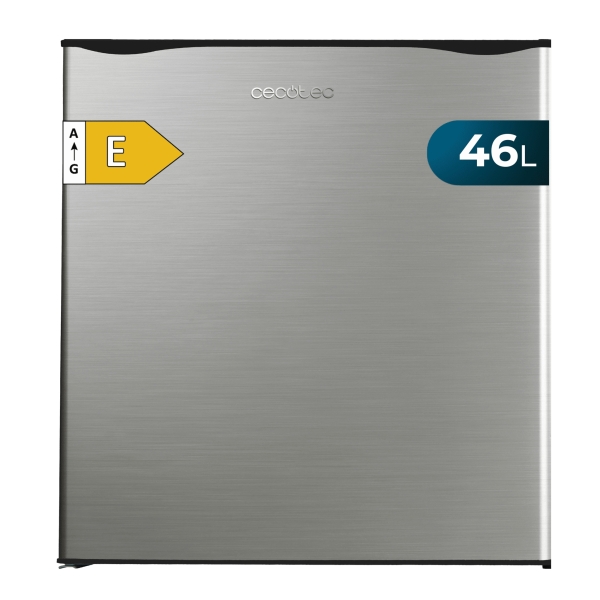 Cecotec GrandCooler 20000 L SilentCompress Inox E Mini Frigorifico - Capacidad 46L - Acero Inoxidable - 48x45x48.7cm - Color Acero