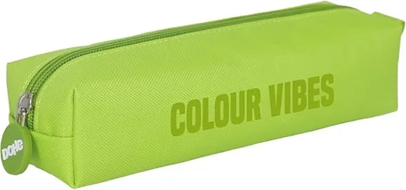 Dohe Colour Vibes Portatodo Cuadrado - Cierre con Cremallera y Tirador de Goma - Color Verde Lima