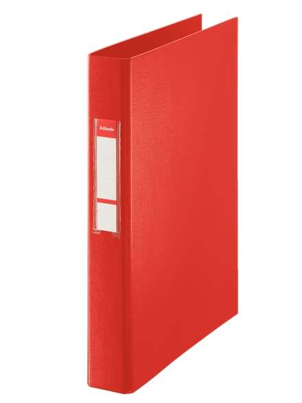 Esselte Carpeta de Anillas - Formato Folio - Capacidad para 190 Hojas - 2 Anillas de 25mm - Color Rojo · Pack de 6 uds.