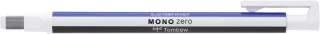 Tombow Mono Zero Portagomas - Punta Rectangular de 2.5x5mm - Capuchon de Proteccion - Mecanismo de Giro - Libre de PVC y Latex - Color Blanco, Azul y Negro · Pack de 5 uds.