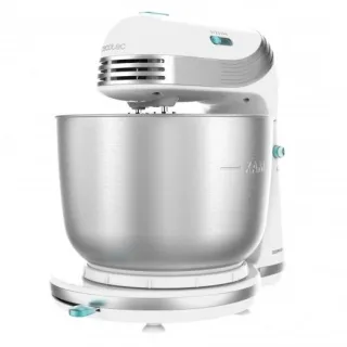Cecotec Cecomixer Easy White Batidora Amasadora 250W - Bol de Acero Inoxidable de 3,5L - Movimiento Planetario - 6 Velocidades