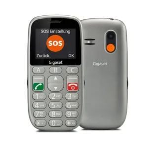 Gigaset GL390 Telefono Movil Para Mayores Pantalla 2.2" - Camara 0.3MP - Base de Carga - Color Gris