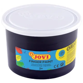 Jovi Finger Paint Bote de 500ml Pintura de Dedos - Ingredientes Naturales - Colores Mezclables - Textura Gelatinosa - Lavable - sin Gluten - No Toxico - Color Azul