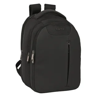 Safta Business Mochila para Portatil hasta 15.6" - Conector USB - Portabotellas - Antirrobo - Organizador - Tirador Doble - Color Negro