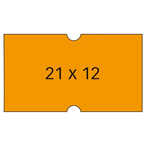 Apli Etiquetas Naranjas para Maquinas de Precios de 1 Linea - Tamaño 21x12mm - Pack de 6 Rollos - Adhesivo Permanente - Compatibles con Modelos 101418 y 101948