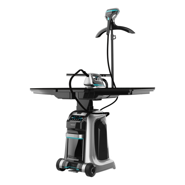 Cecotec Total Iron 10100 Pro Centro de Planchado 4 en 1 - 2200W - Vapor 220g/min y 5bar - Programas para 5 Tejidos - Deposito 1.2L y 2.8L - Pantalla LED - 70x40x50cm - Color Negro y Gris