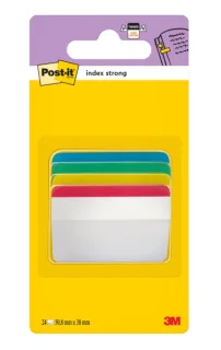 Post-It Index Dispensador con 24 Marcadores Reposicionables - Forma Rectangular - Colores Surtidos