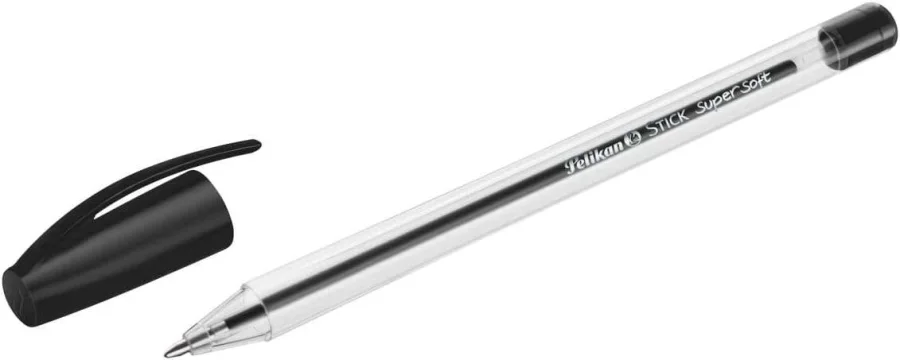 Pelikan Stick Super Soft Boligrafo Trazo 1mm - Tinta Super Fluida - Empuñadura Triangular - Color Negro · Pack de 50 uds.