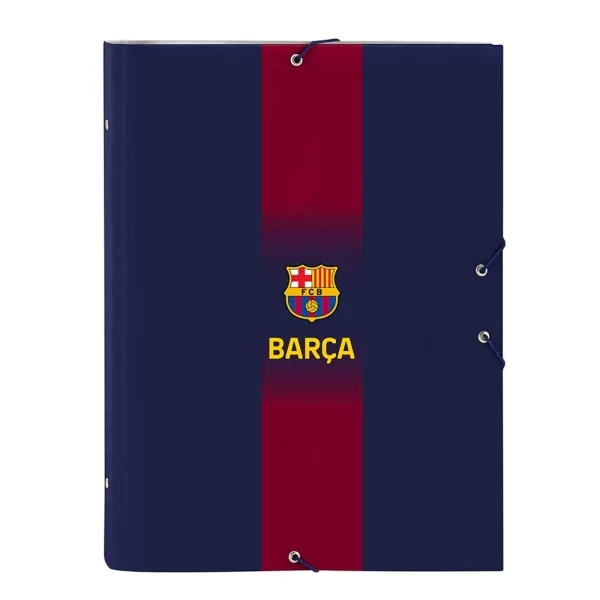 Safta F.C.Barcelona Carpeta Clasificadora - Tapas Duras Forradas - Cierre con Gomas Elasticas - Formato Folio - 26x33.5x4cm - Color Rojo y Azul