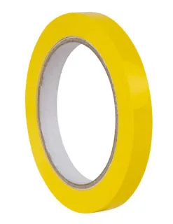 Apli Cinta Adhesiva Amarilla 12mm x 66m - Resistente al Agua y a la Intemperie - Facil de Cortar y Manipular - Ideal para Etiquetar y Marcar - Amarillo · Pack de 12 uds.