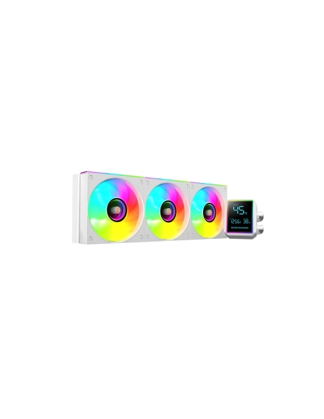 Mars Gaming ML-LCDPRO360 Kit de Refrigeracion Liquida - Potencia 600W - Pantalla LCD 2.8" - Bomba Opti-Chamber - Iluminacion ARGB - Color Blanco
