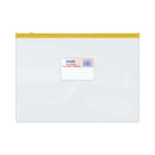 Dohe Bolsa Zipper Apaisada PVC Transparente 150 Micras - Tamaño Folio - Apertura Superior - Cierre Zip Hermetico · Pack de 12 uds.