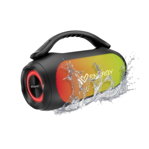 Energy Sistem NeoBeat Altavoz 60W - Bluetooth 5.4 - Tecnologia True Wireless - Funcion Deep Bass - Hasta 12 Horas de Autonomia - Resistente a Salpicaduras - Luces LED - Radio FM, USB y Micro