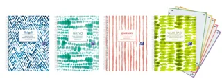 Oxford Japandi A4+ Europeanbook 5 Tapa Extradura - Cuaderno con 120 Hojas - Tamaño A4+ - 5x5 Cuadricula - 4 Modelos Disponibles · Pack de 5 uds.