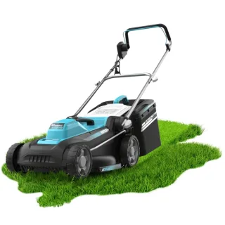 Cecotec Terrenator 360 Flex Z Cortacesped Electrico - 1500W - Capacidad 40L - Velocidad 3400rpm - Deposito de 40L - Ancho de Corte 36cm - Altura de Corte Ajustable - Color Azul