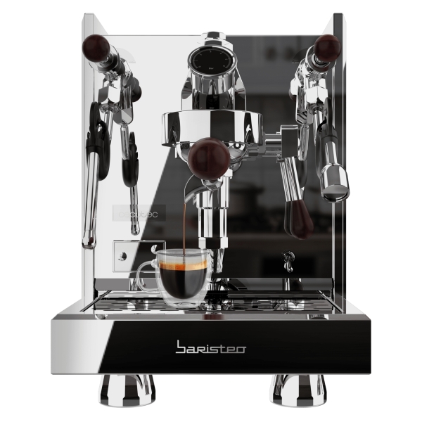 Cecotec Baristeo Iconic Cafetera Espresso Profesional - 2440W - Presion 15bar - Deposito de 1.7L - Temperatura Regulable - Calientatazas - Vaporizador - Portafiltro Profesional 58mm - Color