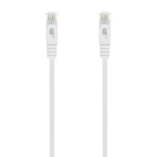 Aisens Cable de Red Latiguillo RJ45 LSZH Cat.6A 500 MHZ UTP AWG24 - 0.3m - Libre de Halogenos - 10 Gigabit/s - Color Blanco