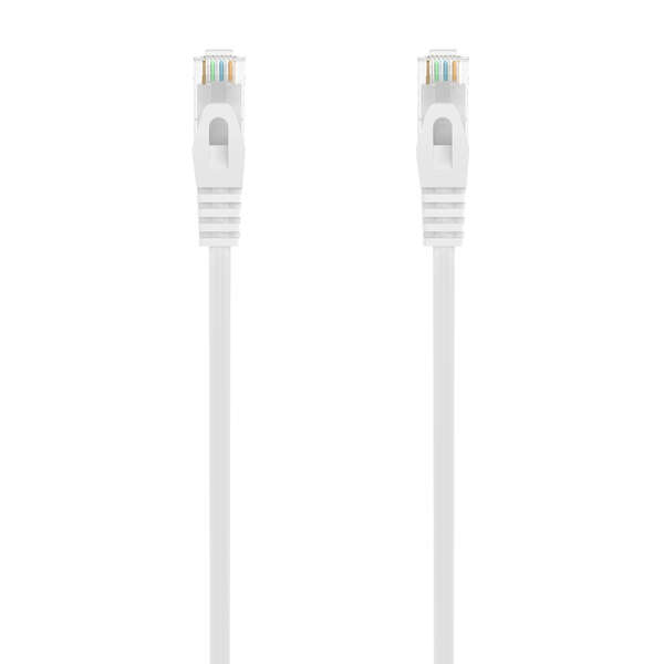 Aisens Cable de Red Latiguillo RJ45 LSZH Cat.6A 500 MHZ UTP AWG24 - 0.3m - Libre de Halogenos - 10 Gigabit/s - Color Blanco