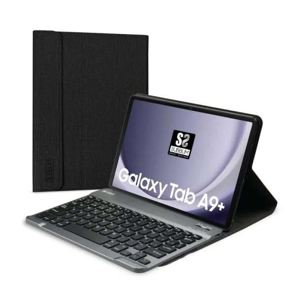 Subblim Keytab Pro BT Funda Exclusiva + Teclado para Tablet Samsung Galaxy Tab A9+ 11″ - Teclado Compacto Bluetooth - Cierre Magnetico - Conecta hasta 3 Dispositivos - Color Negro