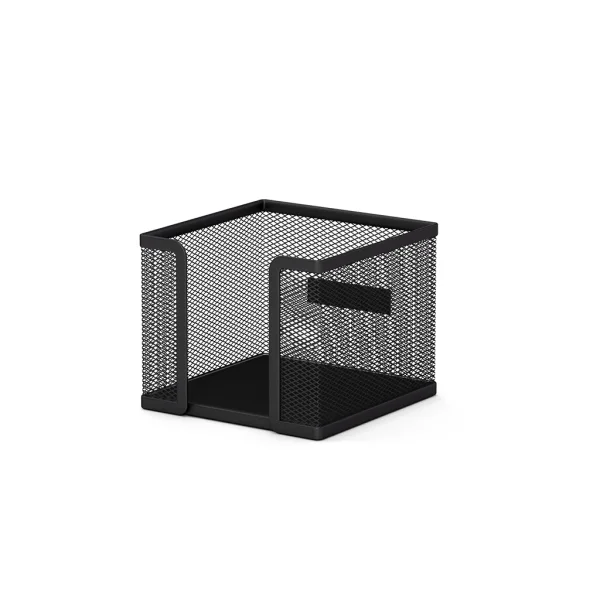 ErichKrause Compass Portanotas de Sobremesa - Malla de Metal - 99x99x80mm - Color Negro · Pack de 12 uds.