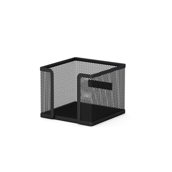 ErichKrause Compass Portanotas de Sobremesa - Malla de Metal - 99x99x80mm - Color Negro · Pack de 12 uds.