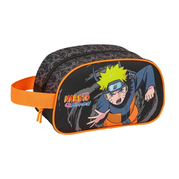 Safta Naruto Neceser de 5L - Cremallera - Asa Lateral - Adapatable a Carro - 260x120x150mm - Color Negro