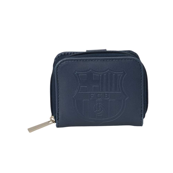 Safta F.C.Barcelona Monedero con Billetera - Compartimento para Billetes y Tarjetas - Cierre con Iman - Compartimento para Monedas - 0.10L - 110x20x95mm - Color Azul Marino