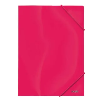 Dohe Carpeta de Gomas con Tres Solapas - 600 Micras - Fabricada en Polipropileno Opaco Cristal - Cierre de Gomas Redondas · Pack de 10 uds.
