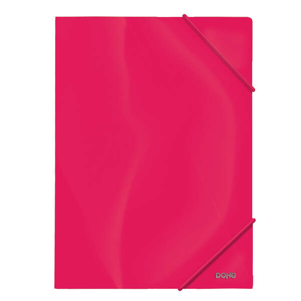 Dohe Carpeta de Gomas con Tres Solapas - 600 Micras - Fabricada en Polipropileno Opaco Cristal - Cierre de Gomas Redondas · Pack de 10 uds.