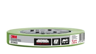 3M Cinta de Enmascarar Profesional para Superficies Rugosas - 18mm x 50m - Color Verde