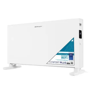 Orbegozo REW 2050 Convector Wifi - Control Inteligente Desde la App - Potencia de 2000W - Temporizador 24H - Proteccion contra Sobrecalentamiento - Pantalla LED Tactil - IP-24 para Uso en Ba