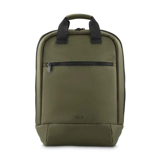 Hama Ultra Lightweight Mochila para Portatiles hasta 16.2" - Capacidad 13L - Poliester Reciclado - Interior Acolchado - Repelente de Agua - 36x44x12cm - Color Negro y Verde