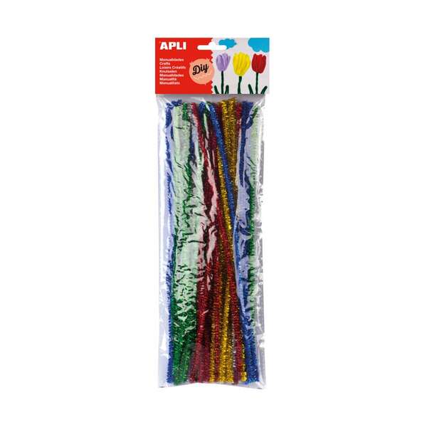 Apli Pack de 50 Limpiapipas Ø 6 mm x 300 mm - Colores Surtidos · Pack de 5 uds.