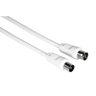 Hama Cable Coaxial de Antena Macho/Hembra - Longitud 1.5m - Apantallamiento 75dB - Impedancia 75Ohm - Color Blanco