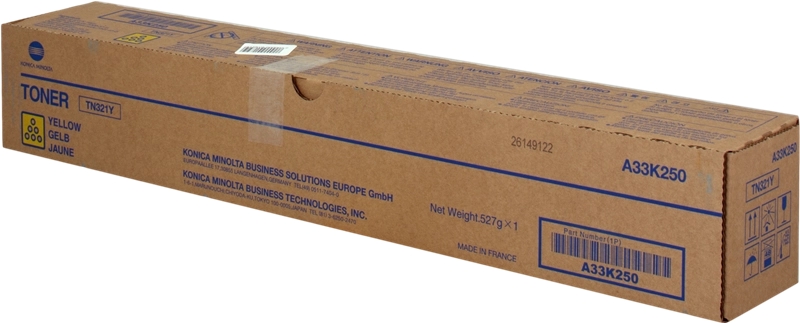 Konica Minolta TN321 Amarillo Cartucho de Toner Original - TN321Y/A33K250