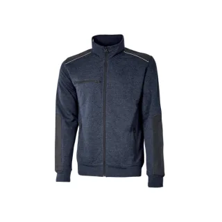 Upower Snug Sudadera Acolchada con Cremallera - Talla 2XL - Bolsillos con Microfibra, Refuerzos Antiabrasion, Insertos Reflectantes, Proteccion DPI1 - Color Azul Marino