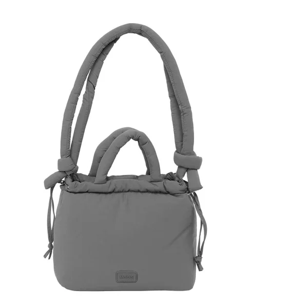 Safta Moos Capsula Grey Bolso - Cierre de Iman - Cremallera - Cierre con Cordones - Asas Acolchadas - 6.34L - 240x110x240mm - Color Gris