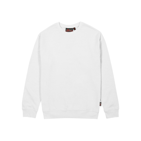 Upower Tupai Sudadera de Cuello Redondo - Talla 2XL - French Terry de Verano, Libertad de Movimiento, Algodon y Poliester, Detalles en Punto Elastico, Mangas Ranglan, Costuras Pespunteadas - Color Blanco