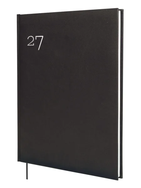 Finocam Dynamic Milano Agenda Profesional - Anual 2027 - Semana Vista Vertical - Formato Y12 - 210x270mm - Cinta Punto - Tapa Dura Acolchada - Esquinas Microperforadas - Papel de 80g/m2 - Color Negro