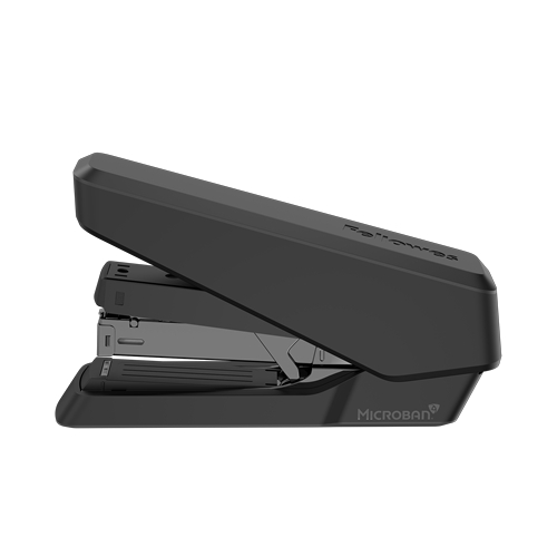 Fellowes Grapadora de Carga Completa para 40 Hojas - Proteccion Antibacteriana Microban - Diseño Duradero y Libre de Atascos - Opcion de Clavado a Tableros de Anuncios - Visor de Grapas