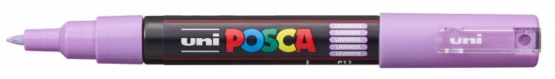 Posca PC-1M Marcador de Pintura - Punta de Poliester Conica 0.7mm - Tinta Base al Agua - Resistente a la Luz - No Permanente - Color Lavanda · Pack de 6 uds.
