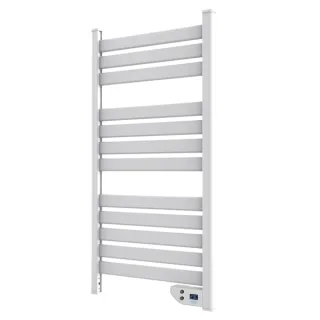 Cecotec ReadyWarm 9000 Toallero Electrico - Potencia de 500W - Pantalla LED - Temporizador 2h - Proteccion IPX4 - Calienta 8m2 - Doble Sistema de Seguridad - 55x4x102cm - Color Blanco