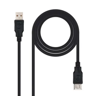 Nanocable Cable USB 2.0 Tipo-A M/H P Negro 1,8 m