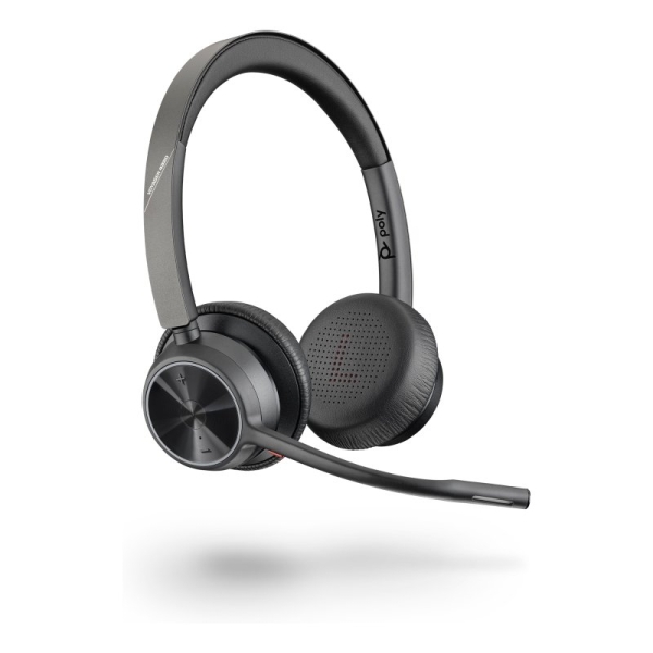 HP Poly Voyager 4320 Auriculares con Microfono con Dongle Bluetooth BT700 - USB-A - Color Negro