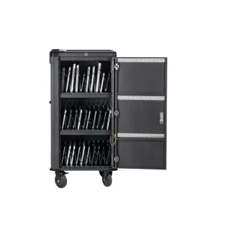 Ewent EW1702 Armario de Carga - 30 Dispositivos - Sistema de Carga Inteligente - USB-C PD 65W - Color Negro