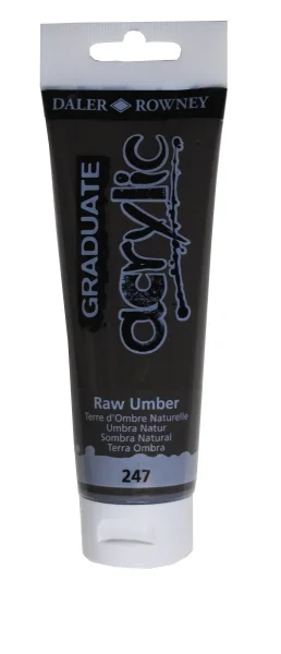 Daler Rowney Graduate Pintura Acrilica - Tubo de Plastico - 120ml - Color Sombra Natural